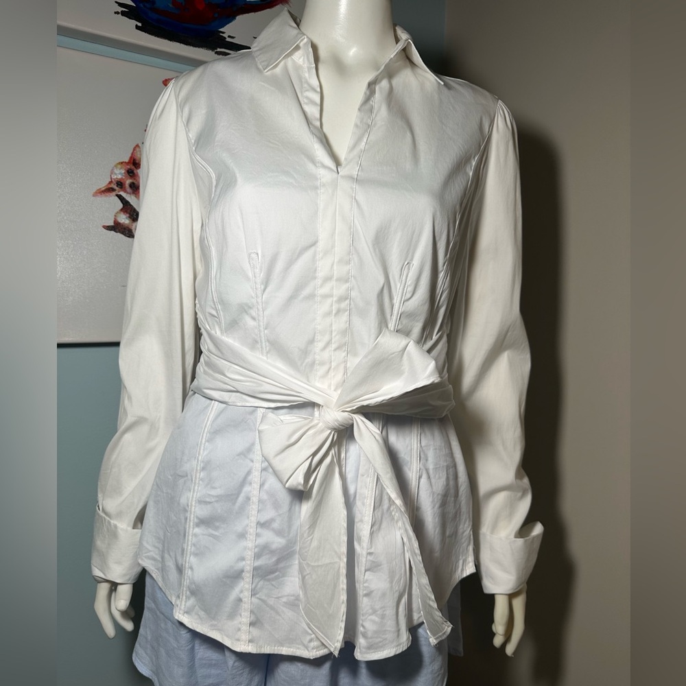 White House Black Market Bow Blouse